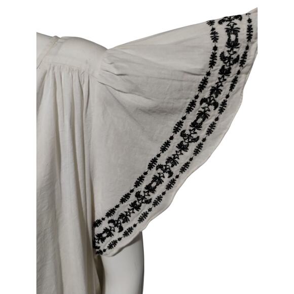 Old Navy XXL Women's Matching Embroidered Boho Cottagecore Peasant Flutter Top - Picture 5 of 12